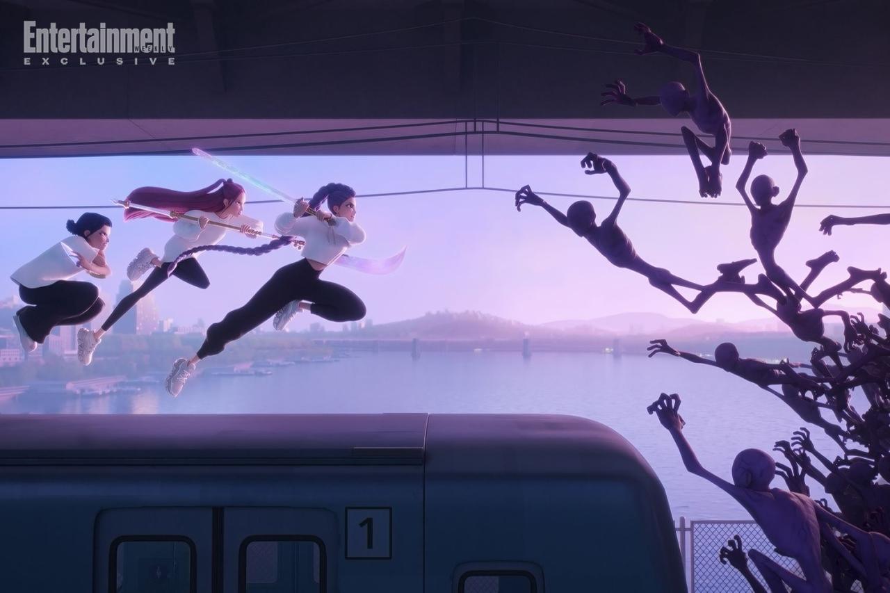 "KPop Demon Hunters" trailer reveals a fiend-fighting girl group in pop-powered animated musical (exclusive)